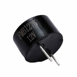 Zumbador Magnético FMB1275 Micro 12V Activo con Pines, Marco Redondo de 12*H7.5MM, 2300Hz, Alto Decibelio 87dB, para Dispositivos Inteligentes - Product Image 1