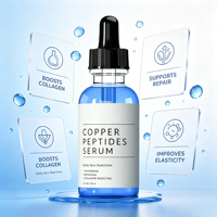Sérum aux peptides de cuivre pour le visage avec 2% de GHK-Cu liposomal, acide hyaluronique, multi-peptides et PDRN, sérum éclat pour les ridules