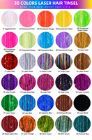 Extensions de cheveux scintillantes de 47 pouces, fils capillaires colorés pour femmes, enfants, filles, tresses, fêtes, festivals, accessoires capillaires DIY