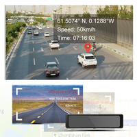 Nouvelle tendance 4K HD double objectif caméra de recul de voiture Vision nocturne GPS écran tactile multimédia Streaming enregistreur vidéo voiture boîte noire