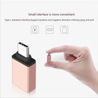 Mini Convertidor Tipo C USB 3.1 Macho a USB 3.0 Hembra Adaptador Conector OTG con Carcasa de Metal para Teléfono Celular y Notebook