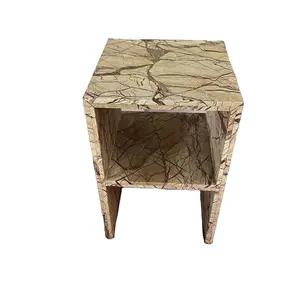 Living Room Furniture Luxury fantasy brown marble Side Table