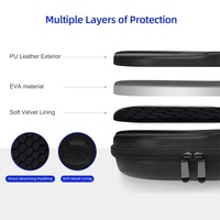 Étui rigide en EVA pour casque, protection intégrale, pour enfants, adolescents, garçons, filles, adultes, poignée robuste, fermeture éclair pour écouteurs sans fil