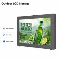 Pantalla LCD Digital con Clasificación IP65 y 1 Año de Garantía, Montaje en Pared, Formato Horizontal para Publicidad Exterior