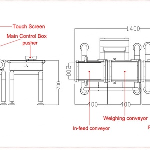 Balance de pesage dynamique économique avec écran tactile intégré pour convoyeur et calibrage de poids - Product Image 2