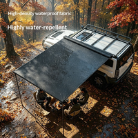 Auvent latéral de tente de voiture en alliage d'aluminium, abri pare-soleil occultant anti-UV, gazebo imperméable pour extérieur, avec éclairage LED pour camping-car/VR