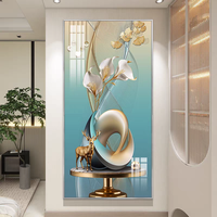 Décoration d'intérieur moderne, peinture sur porcelaine cristalline de grande taille, impression abstraite nordique en aquarelle, écologique, vente en gros 3D