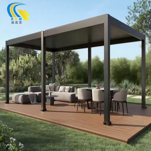 3x3 3x4 4x4 3x6 4x6m Moderno Exterior Aluminio Louvre Techo Pérgola Pérgula Hecho en China con Sistema de Canalón - Product Image 3