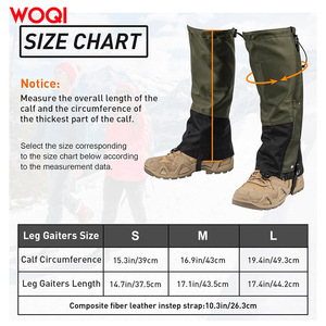 Protège-jambes WOQI pour la randonnée, l'alpinisme, les sports sur glace et neige, imperméables, anti-sable, protection des mollets pour adultes, équipement de plein air - Product Image 5