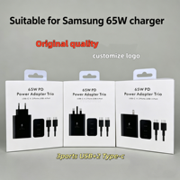 Kabel Charger USB-C Tipe-C PD 25W 45W 65W dengan Colokan US, Adaptor Daya Pengisian Super Cepat untuk S20 Note 20 Laptop