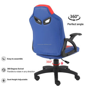Chaise de jeu ergonomique en cuir de haute qualité pour enfants et adolescents, idéale pour la <span class=keywords><strong>chambre</strong></span>, le bureau à domicile, avec soutien lombaire réglable – Meilleure vente - Product Image 4