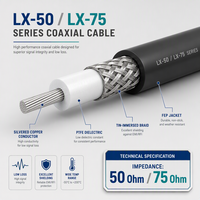 Câble coaxial RF semi-flexible ELESUN série LX 50/75 Ohm, isolation PTFE, faible atténuation, câble de raccordement pour équipement de test micro-ondes
