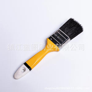 Pinceles planos para pintar con cerdas de cerdo, mango de plástico amarillo, 18-26 mm, para pintar y limpiar. - Product Image 5