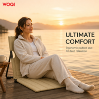WOQI Chaise longue compacte pliable, chaise de plage pliable avec logo personnalisé, siège de sol sans pieds pour camping, pique-nique, vente en gros