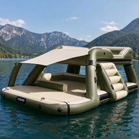 Grande plateforme flottante gonflable pour les activités nautiques commerciales, quai stable pour la plage et le lac