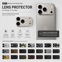 Protection d'objectif d'appareil photo personnalisée en verre trempé 9H durable gravée au laser avec anneau anti-rayures pour 17