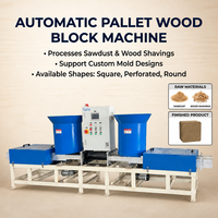 Machine automatique robuste ThoYu 53kW 220V certifiée CE pour la fabrication de palettes à partir de copeaux de bois et de sciure