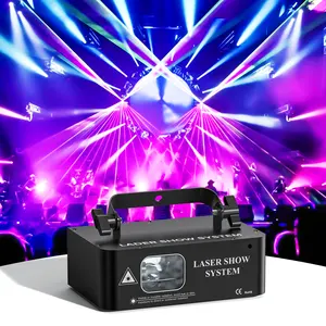 U`King Interior LED RGB Laser Scanner feixe de luz de palco para bar, discoteca, salão de dança KTV, luzes vermelhas, verdes e azuis