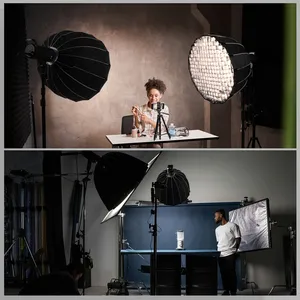 Fotoğraf fotoğraf stüdyosu ve açık fotoğraf için profesyonel Softbox 70cm 90cm 120cm Softbox aydınlatma kiti