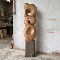 Ornement sculpté en bois pour hôtel et B&B, sculpture verticale abstraite haut de gamme pour unité modulaire et salon