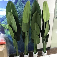 Arbre bananier artificiel de 63 pouces en plastique, 160 cm, bonsaï, plantes bananiers artificielles pour la décoration de la maison et des restaurants