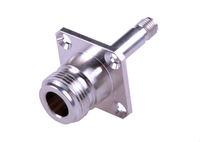 Conector Recto N Hembra a SMA Hembra con Brida Larga de 4 Orificios L16, Adaptador Impermeable Tipo N a Brida SMA