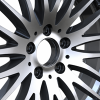 Jantes en alliage d'aluminium AL 18 19 pouces 5x112, design multi-rayons en maille, noir brillant, vente flash pour Mercedes Benz