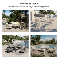 Conjunto de Sofás Seccionales Modernos para Exteriores Villabella, con Estructura de Aluminio y Tejido de Cuerda, Muebles de Jardín para Proyectos de Hoteles y Resorts de Lujo