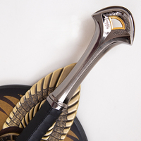 Épée Narsil authentique du Seigneur des Anneaux (LOTR) de 129 cm, lame en acier 440ss, réplique réelle de l'épée d'Aragorn Anduril.