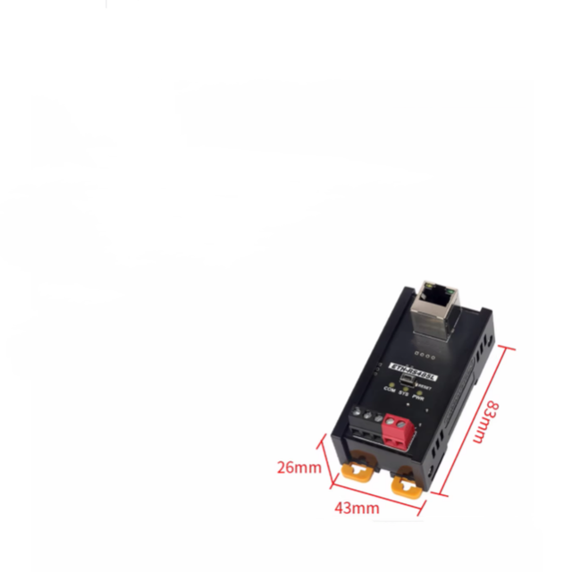 RS485/232/422 Serial Port to Ethernet Server Industrial Conversion Module MODBUS-RTU to TCP