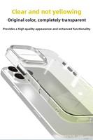 Coque de téléphone transparente pour iPhone 17 Pro Max, antichoc, anti-jaunissement avec dos résistant aux rayures