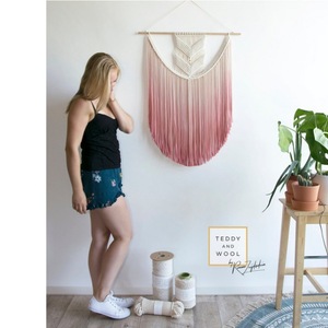 Décoration murale en coton, grande taille, à thème boho, décoration murale en macramé, tissu tissé, <span class=keywords><strong>tapisserie</strong></span> suspendue, art - Product Image 5