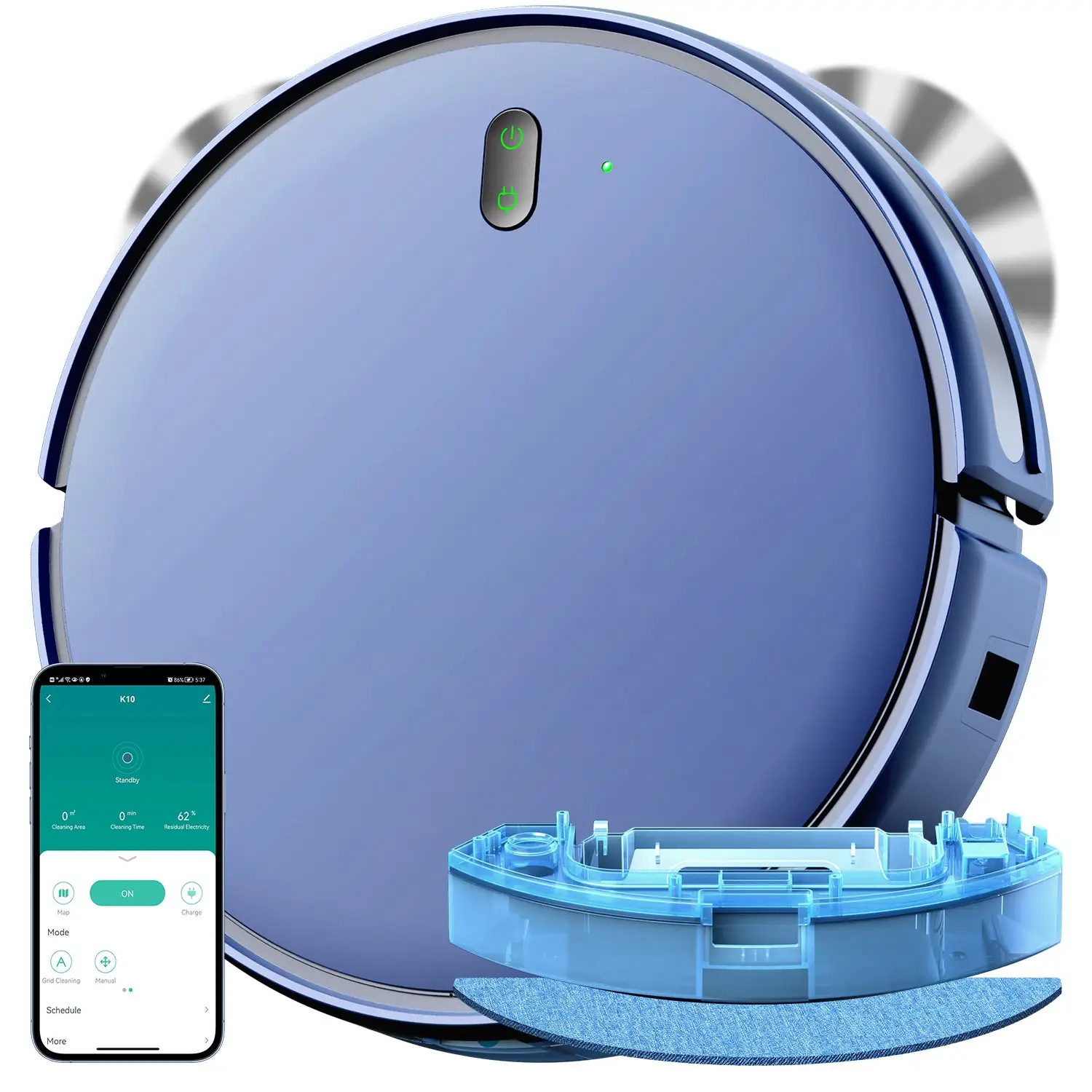 2022 New Product Automatic Floor Cleaning Robot Battery Operated Blue Vacuum Cleaner