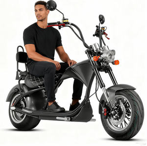 eAhora M1P Moto électrique noire étanche à batterie lithium pour adulte, style chopper, deux roues, pour trajets urbains - Product Image 1