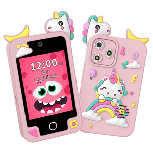 Enfants jeu téléphones jouet éducatif enfants caméra double caméra musique Puzzle jeux sommeil histoires Mini téléphone avec lanière étui en silicone - Product Image 1