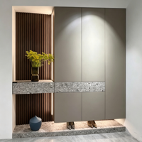 Meuble d'entrée de luxe léger en bois avec tiroirs, meuble de rangement pour hall d'entrée, meuble de couloir sur mesure, meuble à chaussures moderne
