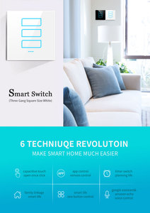 Interrupteur mural tactile intelligent WiFi Zigbee 3 voies Smart Life |   Panneau en verre trempé, commande vocale, Alexa, Google Home, automatisation - Product Image 2