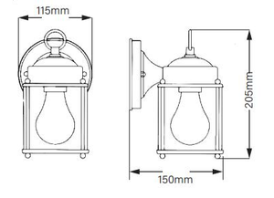 COTTAGE vita infissi esterni montaggio a parete nero luci esterne per <span class=keywords><strong>la</strong></span> <span class=keywords><strong>casa</strong></span> luci del portico esterno parete esterna - Product Image 5