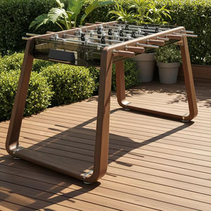 Table de football de luxe haut de gamme en verre pour intérieur, table de <span class=keywords><strong>baby</strong></span>-<span class=keywords><strong>foot</strong></span> en bois massif avec plateau en verre trempé cristallin - Product Image 4