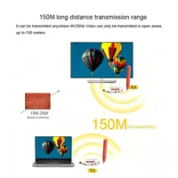 Extensor HDMI Inalámbrico de Largo Alcance de 150M, 4K 1080P, Transmisor y Receptor, Adaptador de Transmisión de Pantalla para Laptop, PC, TV, Proyector