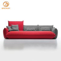 Ensemble de canapés modulaires en tissu de luxe au design italien moderne et créatif pour appartements, hôtels, centres commerciaux et salles de sport