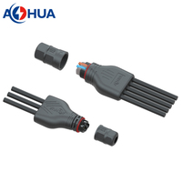 Connecteur Étanche AOHUA M20 à Vis Droite 2 ou 3 Conducteurs, Répartiteur 2 Voies pour Solution de Câblage Extérieur DIY