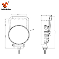 Luz de Trabajo LED con Chip OSRAM, 24 Piezas, Alta Intensidad, Resistente al Agua IP67, Cápsulas Redondas para Vehículos de Ingeniería y Embarcaciones LML-0702SB-30