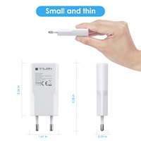 Cargador GaN de 20W, Delgado y Portátil, Enchufe Plegable, Mini Puerto USB Dual, Bloque de Carga Rápida para Teléfono Móvil y Pulsera