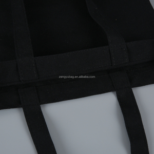 Zipper Design Eco-friendly Reusable <b>Canvas</b> <b>Tote</b> Bag Multi Pocket Casual Women Daily Medium Size Handbag with Custom Logo Option - Product Image 3