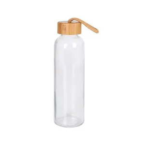 Clear Glass Bottles with Lids Reusable Refillable Water Bottles for Juicing