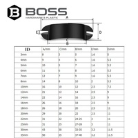 BOSS ID 3~80mm Anneaux de protection en caoutchouc fendus double face, simples/argentés, pour trous de câbles et boîtes de distribution, joint torique