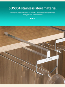 Soporte <span class=keywords><strong>de</strong></span> cocina <span class=keywords><strong>para</strong></span> almacenamiento, <span class=keywords><strong>de</strong></span> acero inoxidable 304, sin perforación, <span class=keywords><strong>para</strong></span> copas <span class=keywords><strong>de</strong></span> vino, <span class=keywords><strong>de</strong></span> 4 niveles, soporte flotante <span class=keywords><strong>para</strong></span> bebidas o estante <span class=keywords><strong>de</strong></span> <span class=keywords><strong>techo</strong></span> - Product Image 4