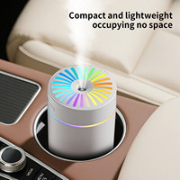Humidificateur d'air portable mini ultrasonique USB avec lumière LED colorée, pour hôtel, bureau, extérieur, humidificateur de bureau, aromathérapie, purificateur