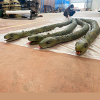 Serpiente Mamba Negra de Tamaño Real de Alta Simulación para Parque de Atracciones en Venta